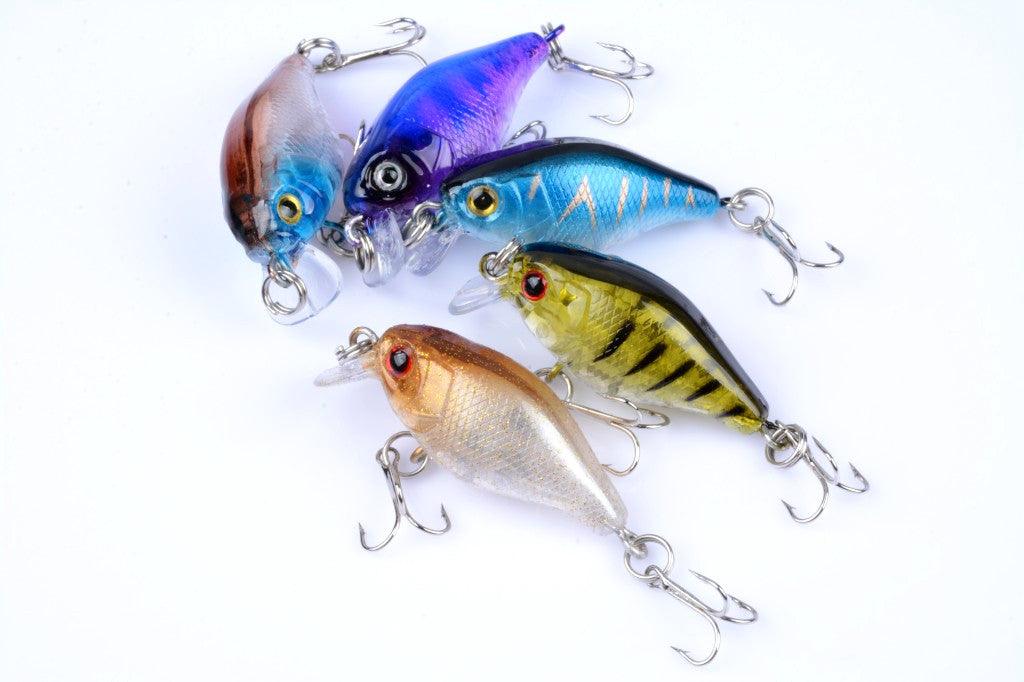 5x 4.3cm Popper Crank Bait Fishing Lure Lures Surface Tackle Saltwater - John Cootes