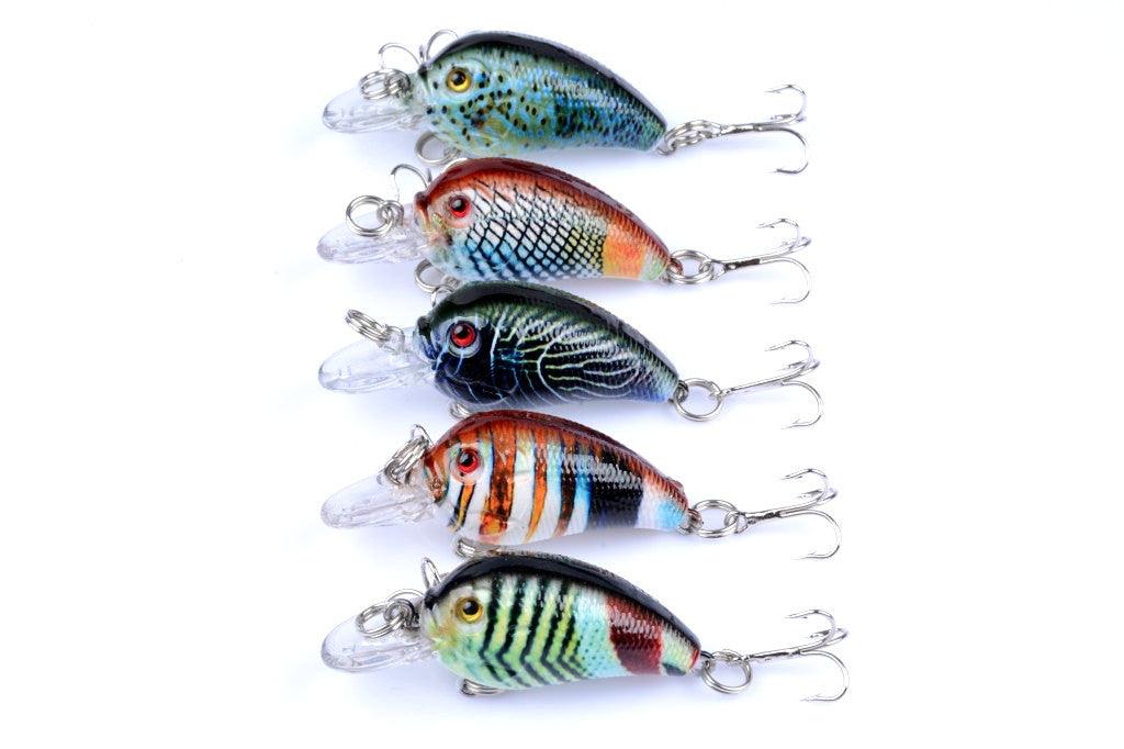 5x 4.5cm Popper Crank Bait Fishing Lure Lures Surface Tackle Saltwater - John Cootes