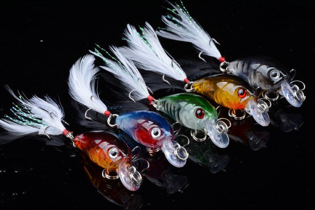 5x 4.5cm Popper Crank Bait Fishing Lure Lures Surface Tackle Saltwater - John Cootes