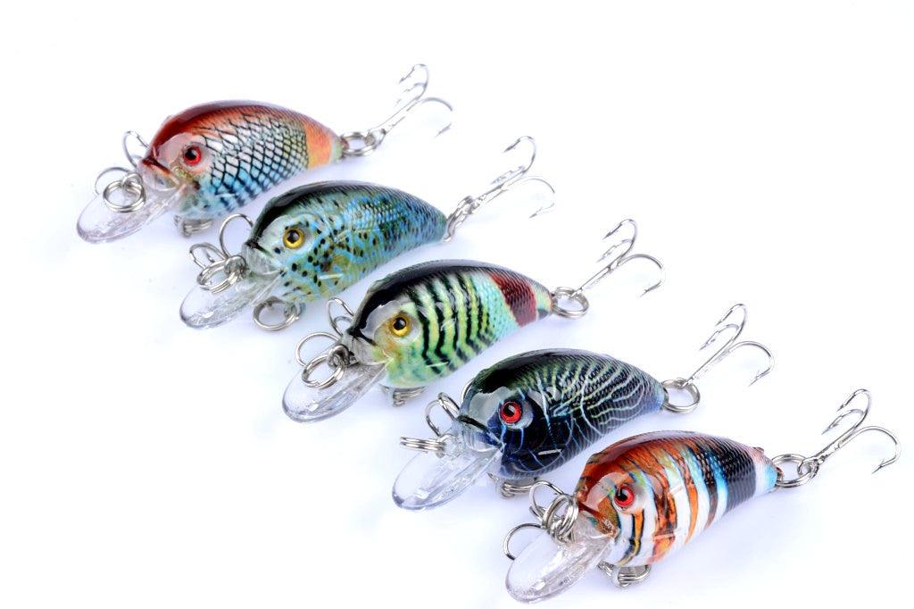 5x 4.5cm Popper Crank Bait Fishing Lure Lures Surface Tackle Saltwater - John Cootes