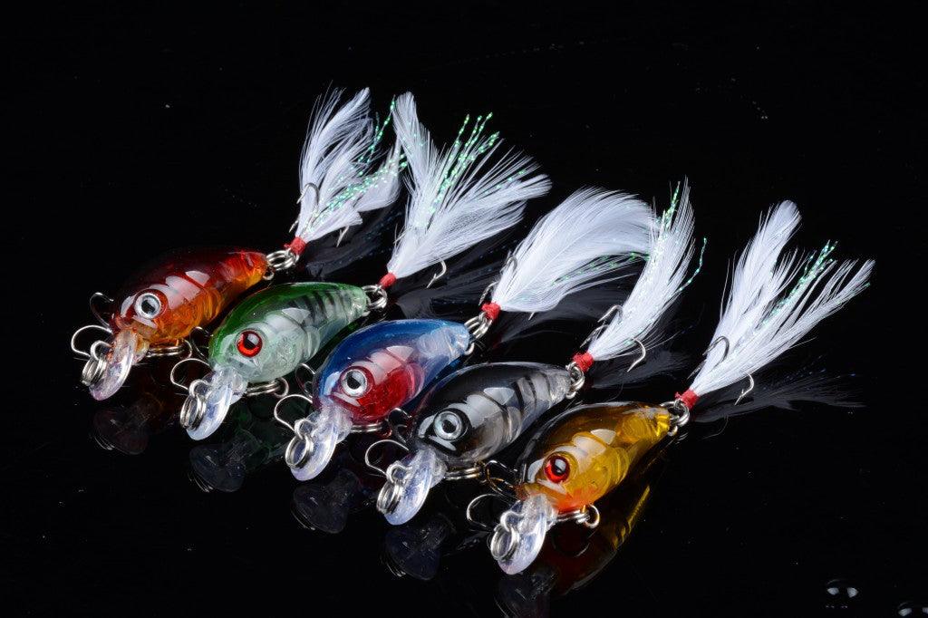 5x 4.5cm Popper Crank Bait Fishing Lure Lures Surface Tackle Saltwater - John Cootes