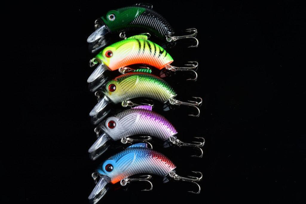 5x 5.5cm Popper Crank Bait Fishing Lure Lures Surface Tackle Saltwater - John Cootes