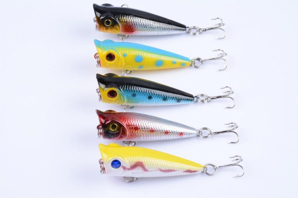 5X 5cm Popper Poppers Fishing Lure Lures Surface Tackle Fresh Saltwater - John Cootes