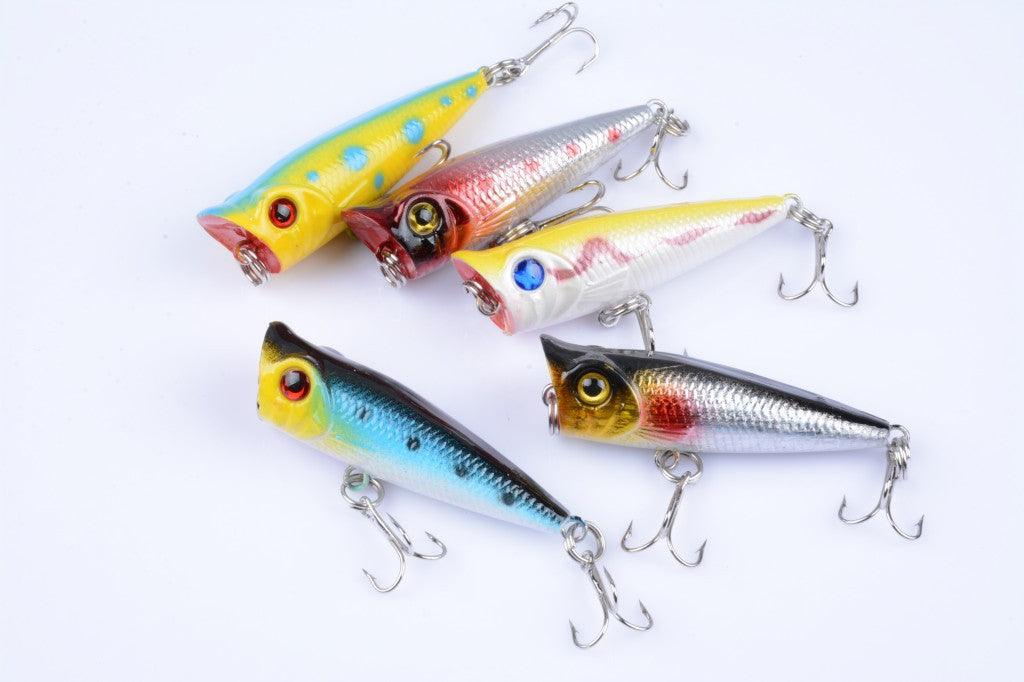 5X 5cm Popper Poppers Fishing Lure Lures Surface Tackle Fresh Saltwater - John Cootes