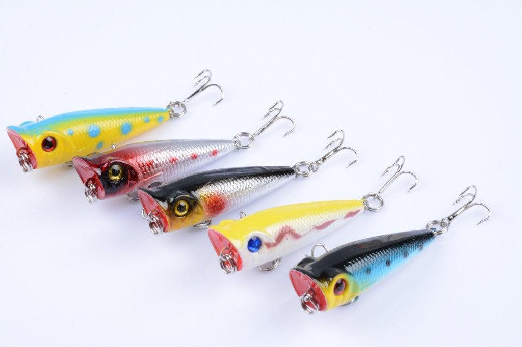 5X 5cm Popper Poppers Fishing Lure Lures Surface Tackle Fresh Saltwater - John Cootes