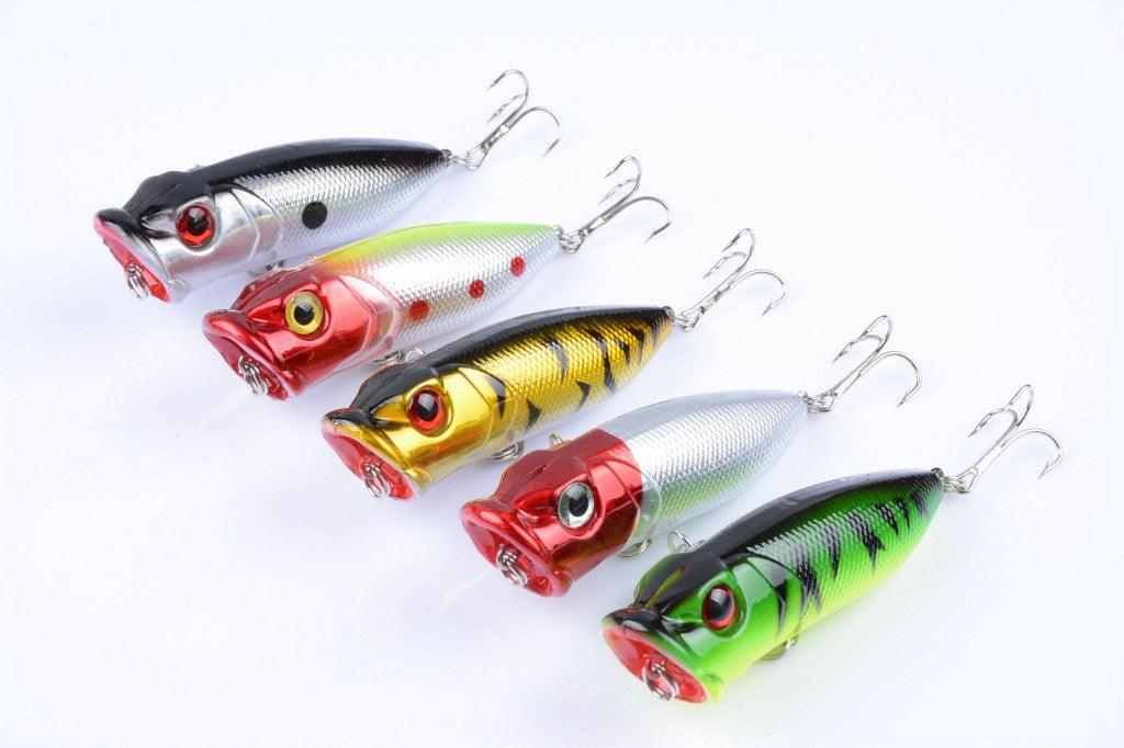 5X 6.5cm Popper Poppers Fishing Lure Lures Surface Tackle Fresh Saltwater - John Cootes