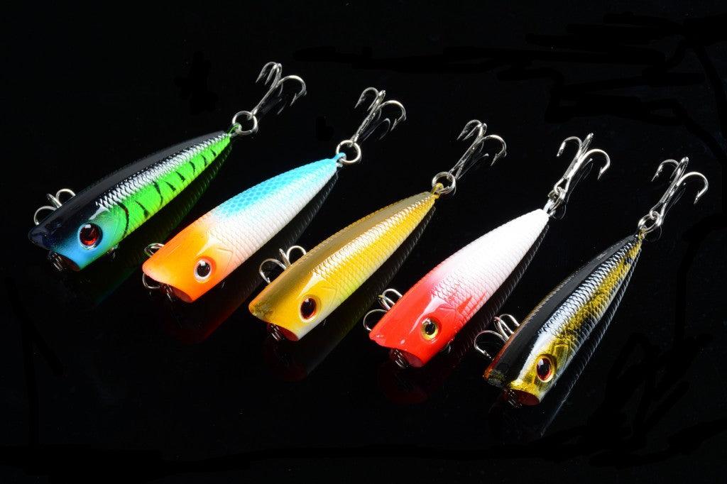 5X 6cm Popper Poppers Fishing Lure Lures Surface Tackle Fresh Saltwater - John Cootes