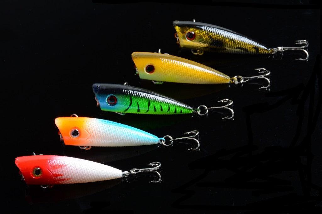 5X 6cm Popper Poppers Fishing Lure Lures Surface Tackle Fresh Saltwater - John Cootes