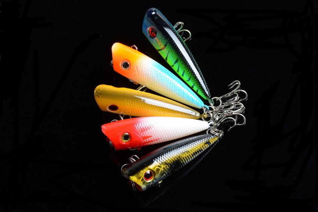 5X 6cm Popper Poppers Fishing Lure Lures Surface Tackle Fresh Saltwater - John Cootes