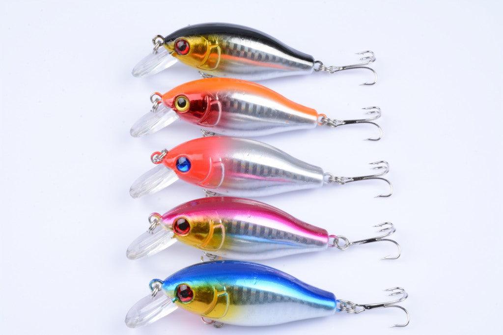 5x 7.5cm Popper Crank Bait Fishing Lure Lures Surface Tackle Saltwater - John Cootes