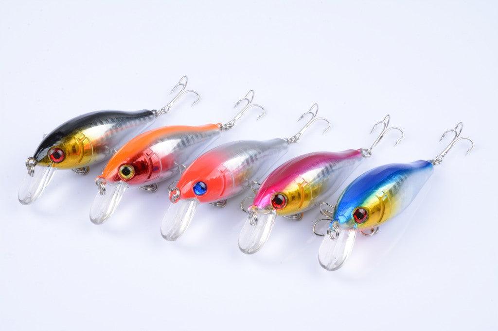 5x 7.5cm Popper Crank Bait Fishing Lure Lures Surface Tackle Saltwater - John Cootes