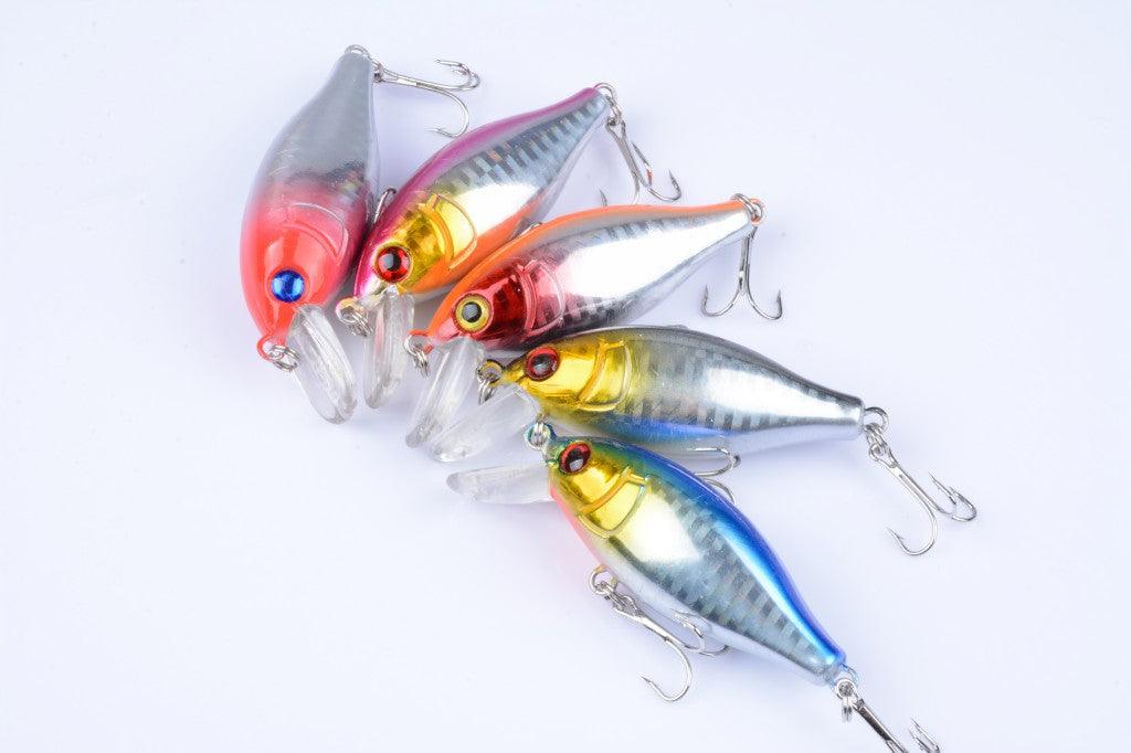 5x 7.5cm Popper Crank Bait Fishing Lure Lures Surface Tackle Saltwater - John Cootes