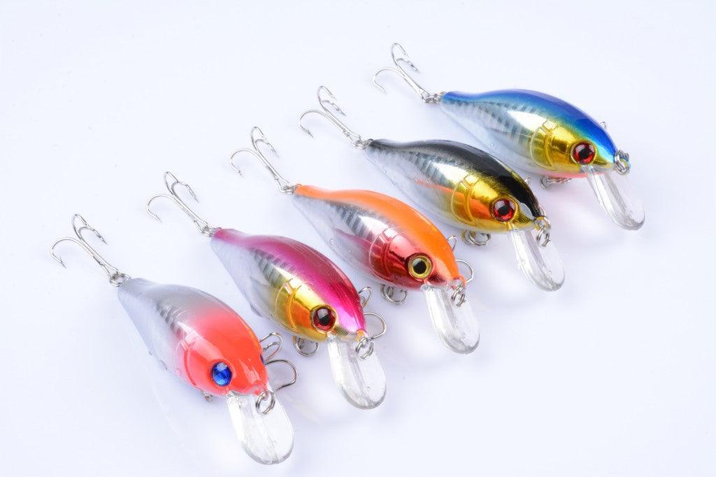 5x 7.5cm Popper Crank Bait Fishing Lure Lures Surface Tackle Saltwater - John Cootes