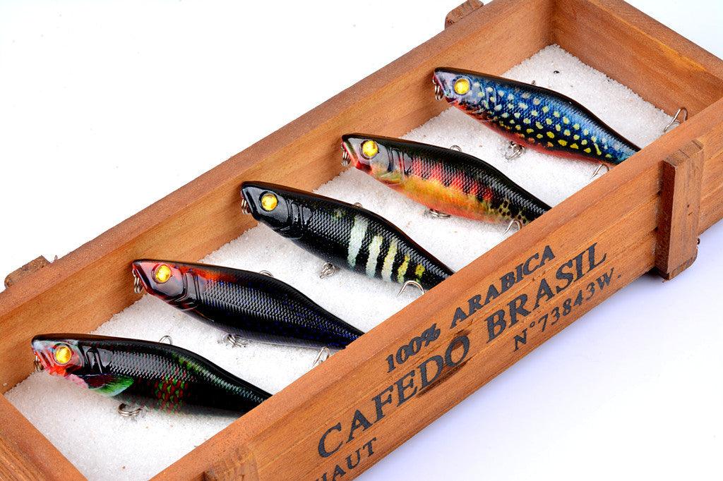 5X 7.5cm Popper Poppers Fishing Lure Lures Surface Tackle Fresh Saltwater - John Cootes