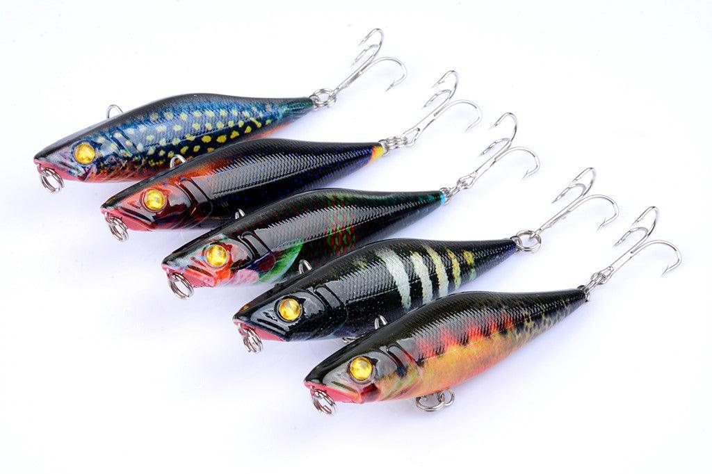 5X 7.5cm Popper Poppers Fishing Lure Lures Surface Tackle Fresh Saltwater - John Cootes