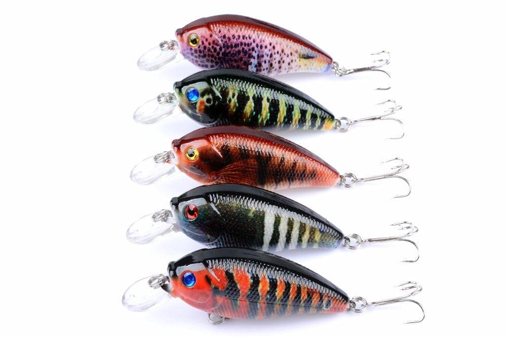 5x 7cm Popper Crank Bait Fishing Lure Lures Surface Tackle Saltwater - John Cootes