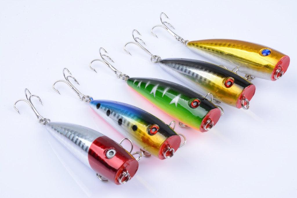 5X 7cm Popper Poppers Fishing Lure Lures Surface Tackle Fresh Saltwater - John Cootes