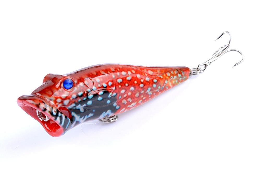 5X 8cm Popper Poppers Fishing Lure Lures Surface Tackle Fresh Saltwater - John Cootes