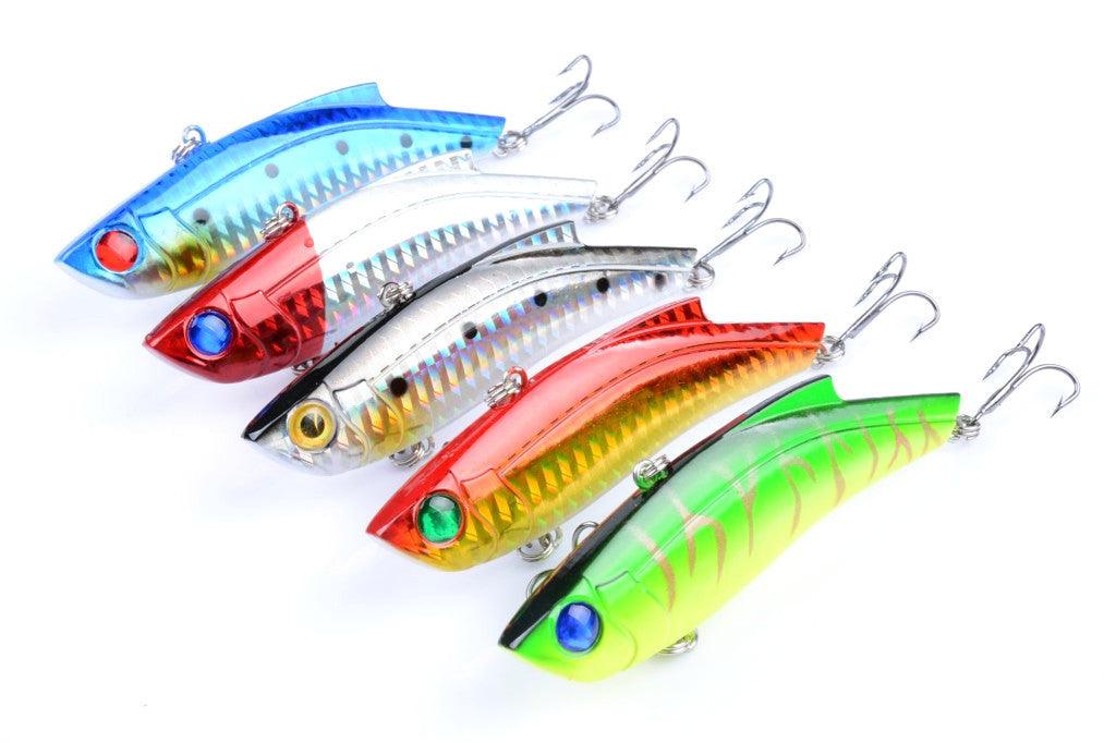 5x 9cm Vib Bait Fishing Lure Lures Hook Tackle Saltwater - John Cootes