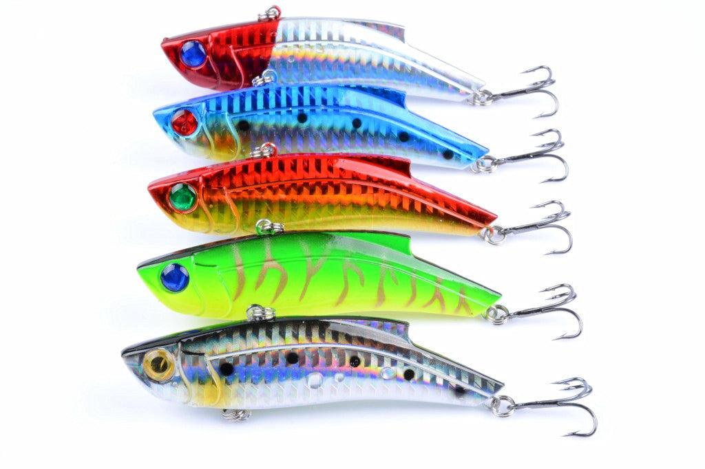 5x 9cm Vib Bait Fishing Lure Lures Hook Tackle Saltwater - John Cootes