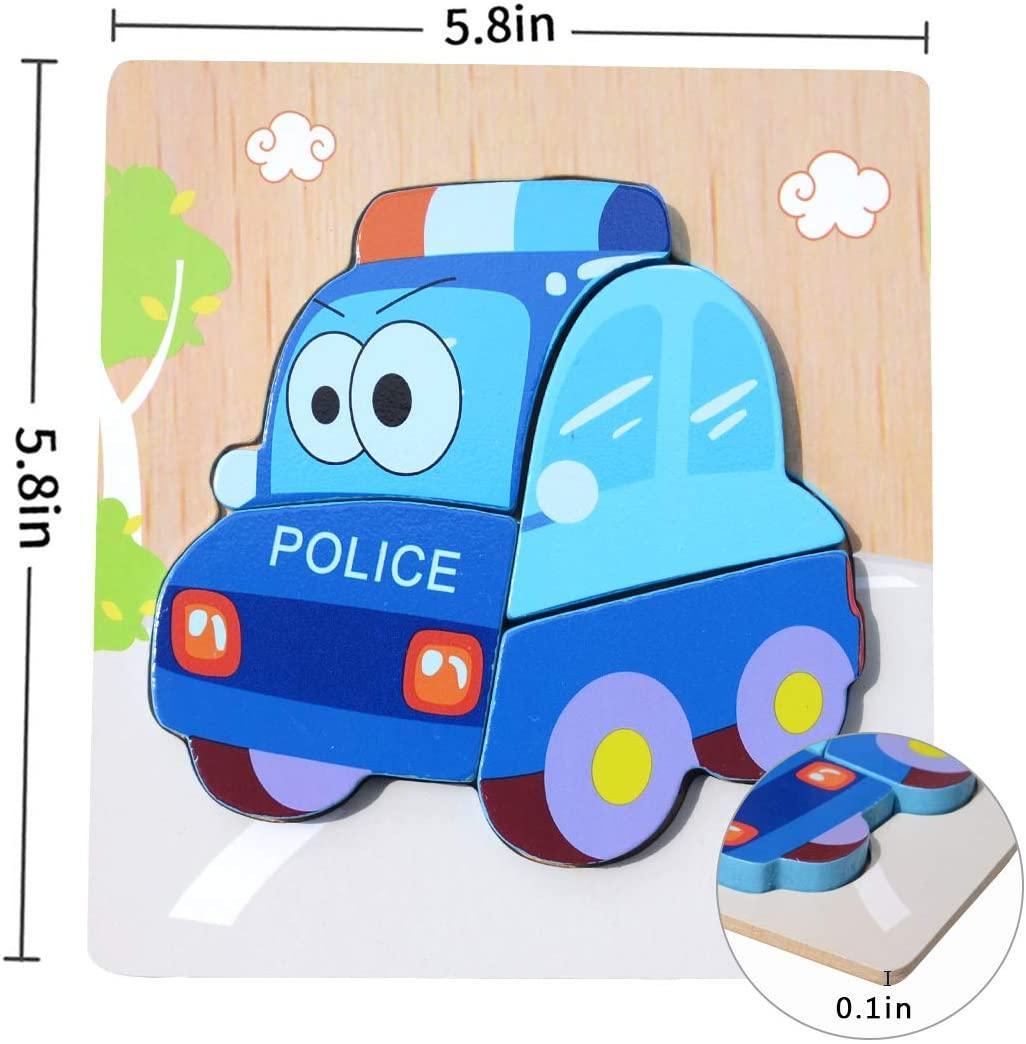 6 Pack Wooden Jigsaw Puzzle for Toddlers Kids 3 to 5 Years Old Educational Preschool Toys - John Cootes