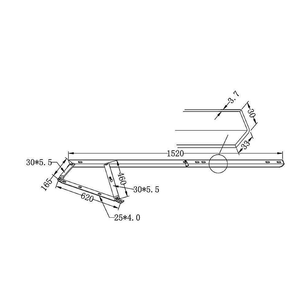 60" Bed Lift Hydraulic Mechanisms Kits For Space Saving Bed or Sofa Bed - John Cootes