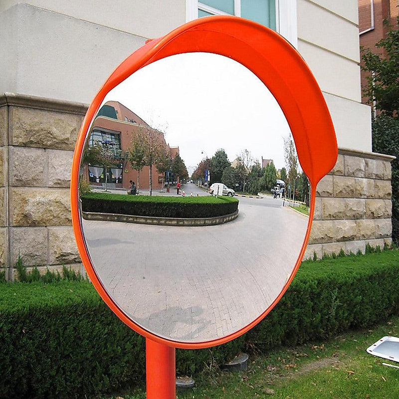 60cm Round Convex Mirror Blind Spot Safety Traffic Driveway Shop Wide Angle - John Cootes