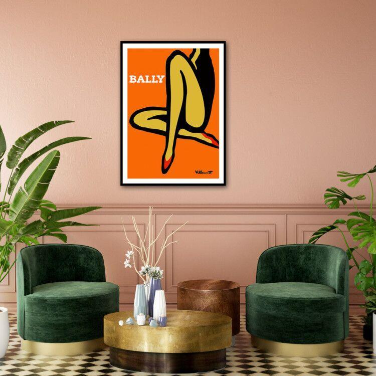 60cmx90cm Orange Legs Black Frame Canvas Wall Art - John Cootes