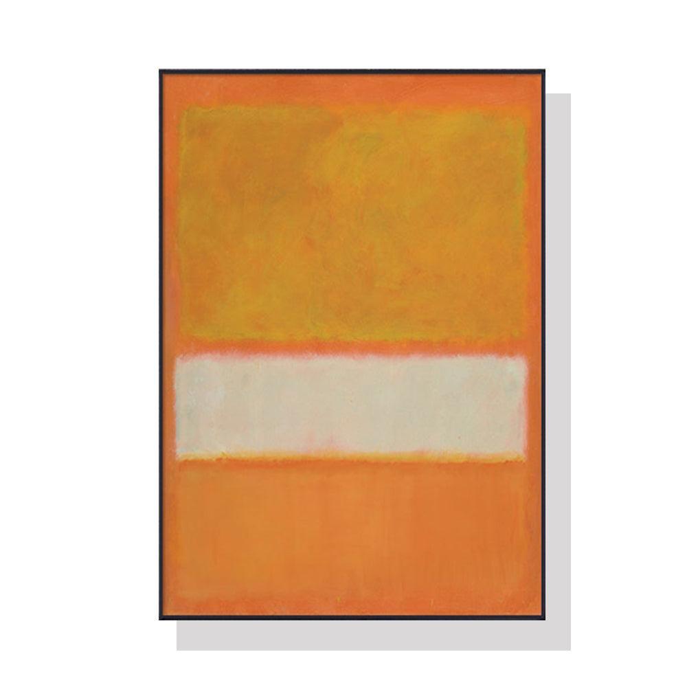 60cmx90cm Yellow By Mark Rothko Black Frame Canvas Wall Art - John Cootes