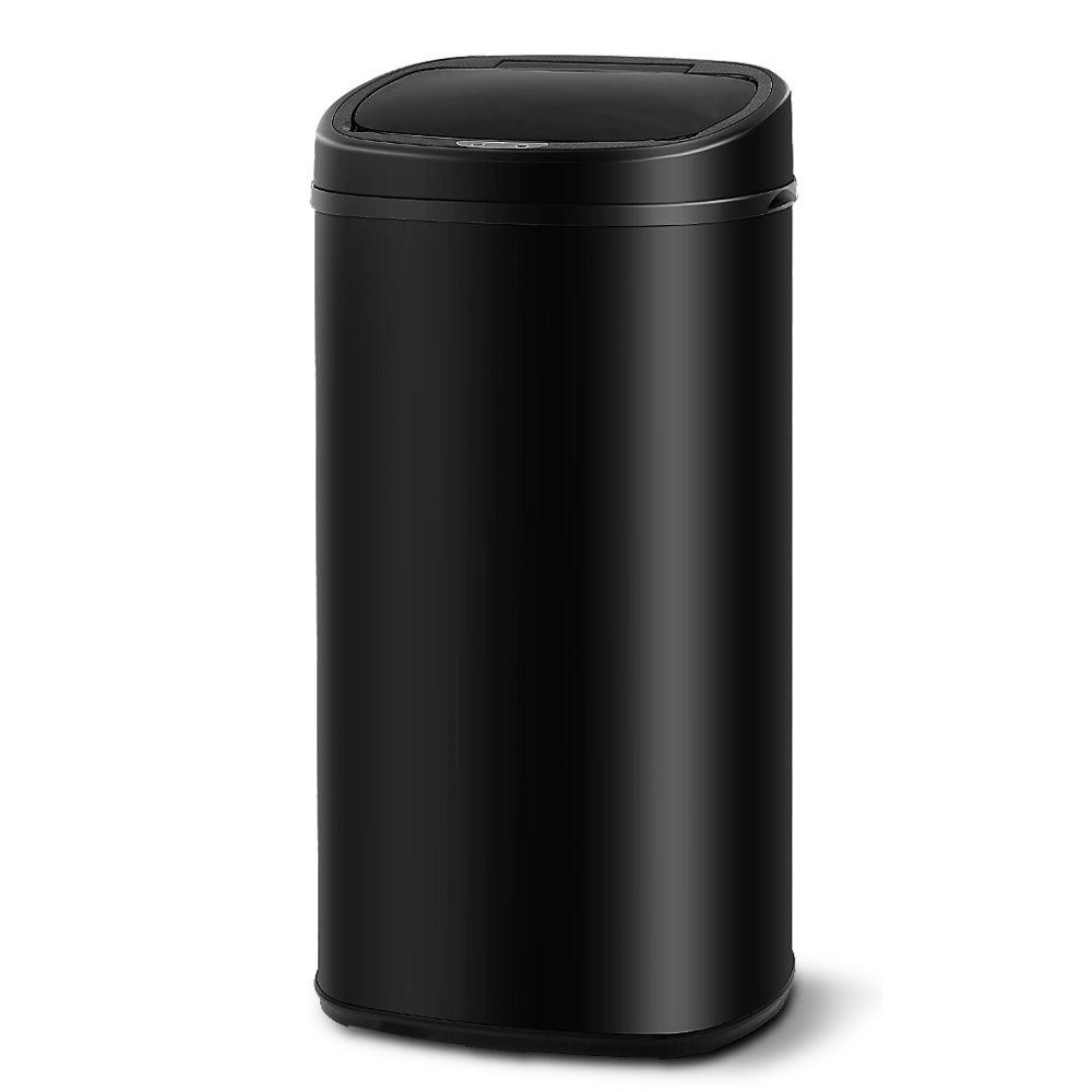 68L Motion Sensor Rubbish Bin - Black - John Cootes