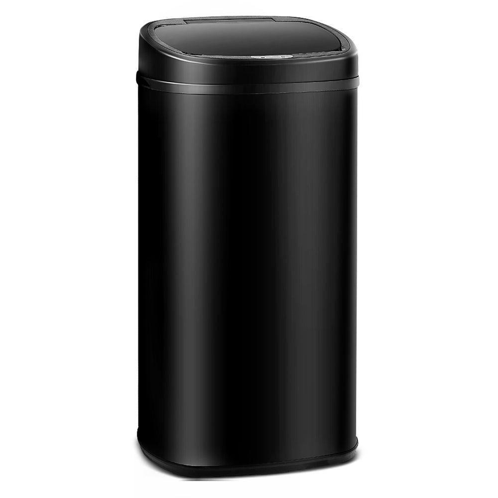 68L Motion Sensor Rubbish Bin - Black - John Cootes