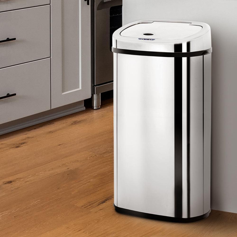 68L Stainless Steel Motion Sensor Rubbish Bin - John Cootes