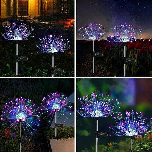 6PCS 150LED Solar Firework String Lights Garden Fairy Light Outdoor Path Lawn Lamp - John Cootes