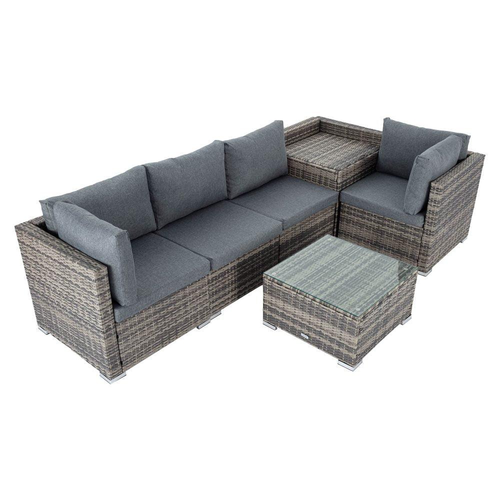 6PCS Outdoor Modular Lounge Sofa Coogee &#8211; Grey - John Cootes