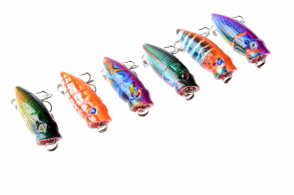 6X 3.5cm Popper Poppers Fishing Lure Lures Surface Tackle Fresh Saltwater - John Cootes