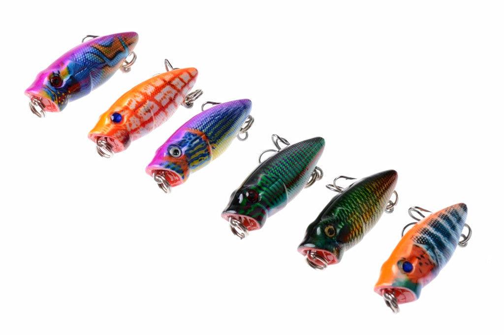 6X 3.5cm Popper Poppers Fishing Lure Lures Surface Tackle Fresh Saltwater - John Cootes