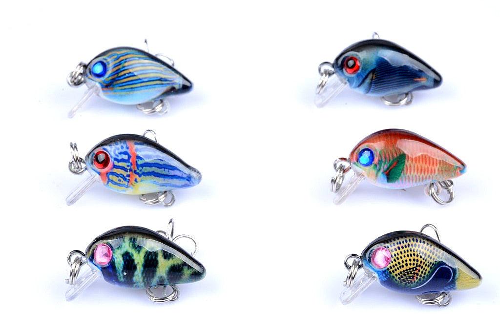 6x 3cm Popper Crank Bait Fishing Lure Lures Surface Tackle Saltwater - John Cootes