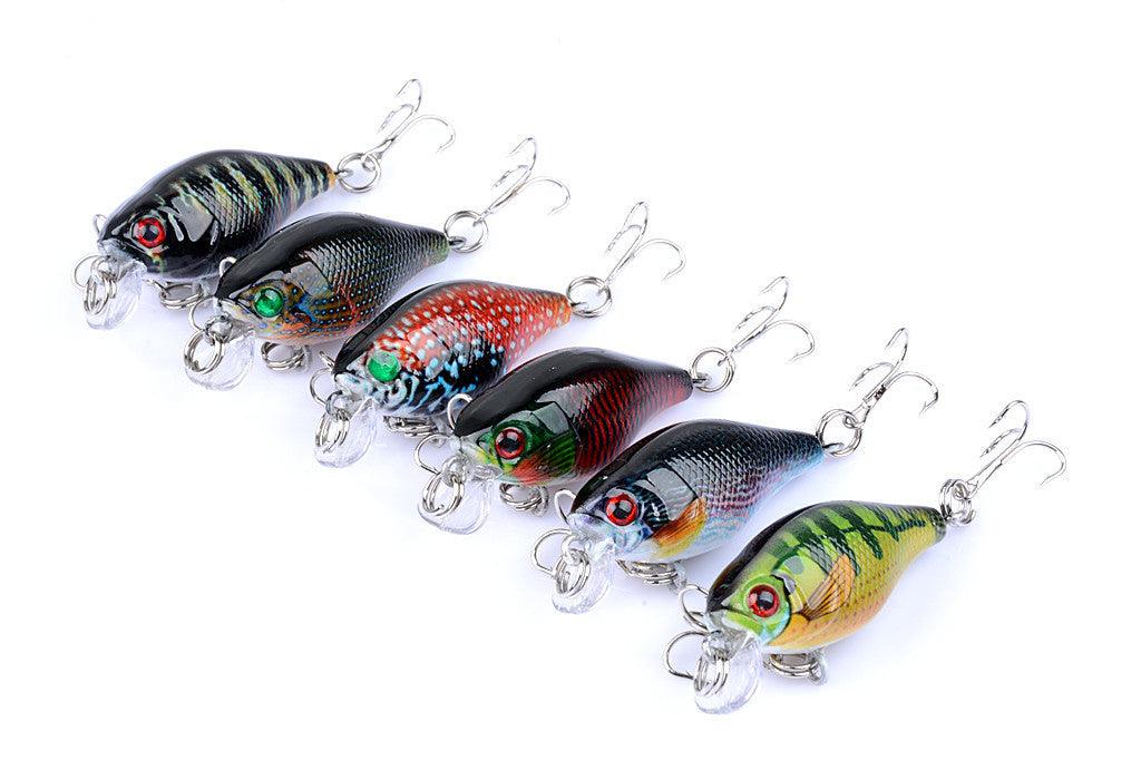 6x 4.3cm Popper Crank Bait Fishing Lure Lures Surface Tackle Saltwater - John Cootes