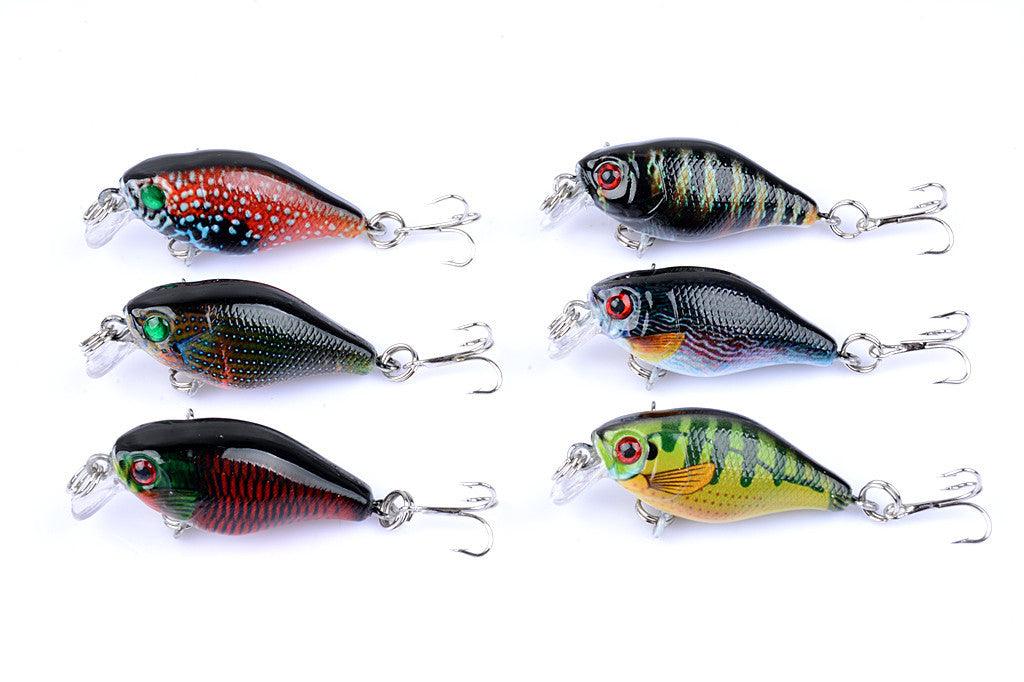 6x 4.3cm Popper Crank Bait Fishing Lure Lures Surface Tackle Saltwater - John Cootes