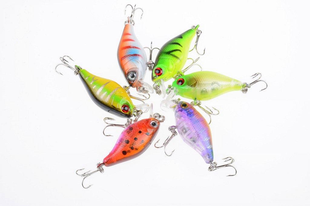 6x 4.5cm Popper Crank Bait Fishing Lure Lures Surface Tackle Saltwater - John Cootes