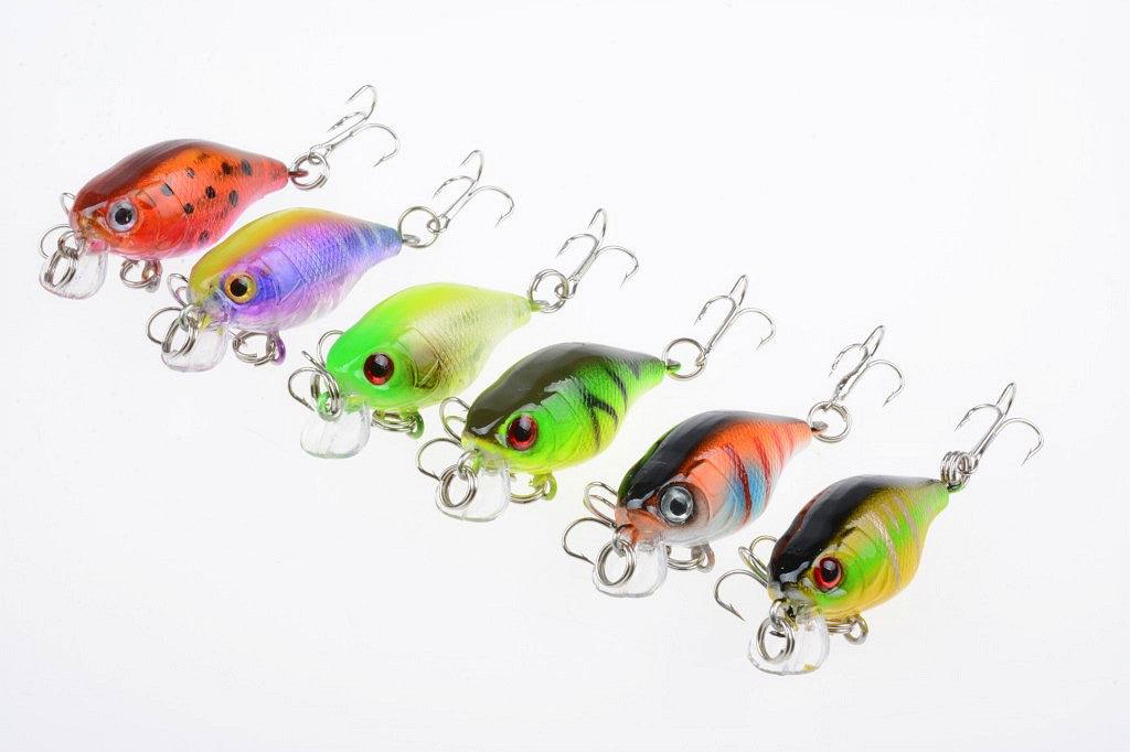 6x 4.5cm Popper Crank Bait Fishing Lure Lures Surface Tackle Saltwater - John Cootes