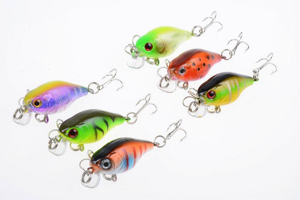 6x 4.5cm Popper Crank Bait Fishing Lure Lures Surface Tackle Saltwater - John Cootes