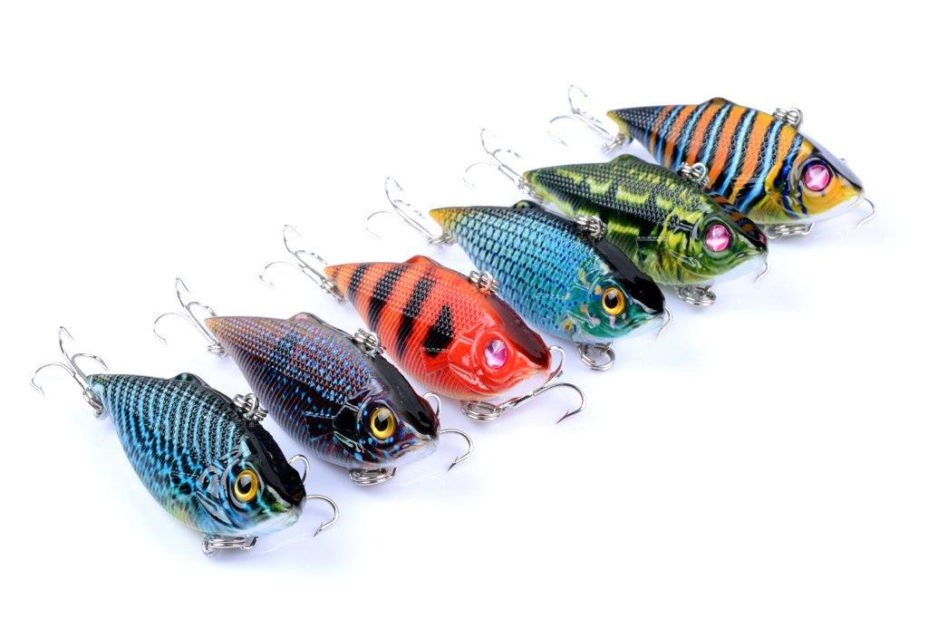 6x 6.5cm Vib Bait Fishing Lure Lures Hook Tackle Saltwater - John Cootes