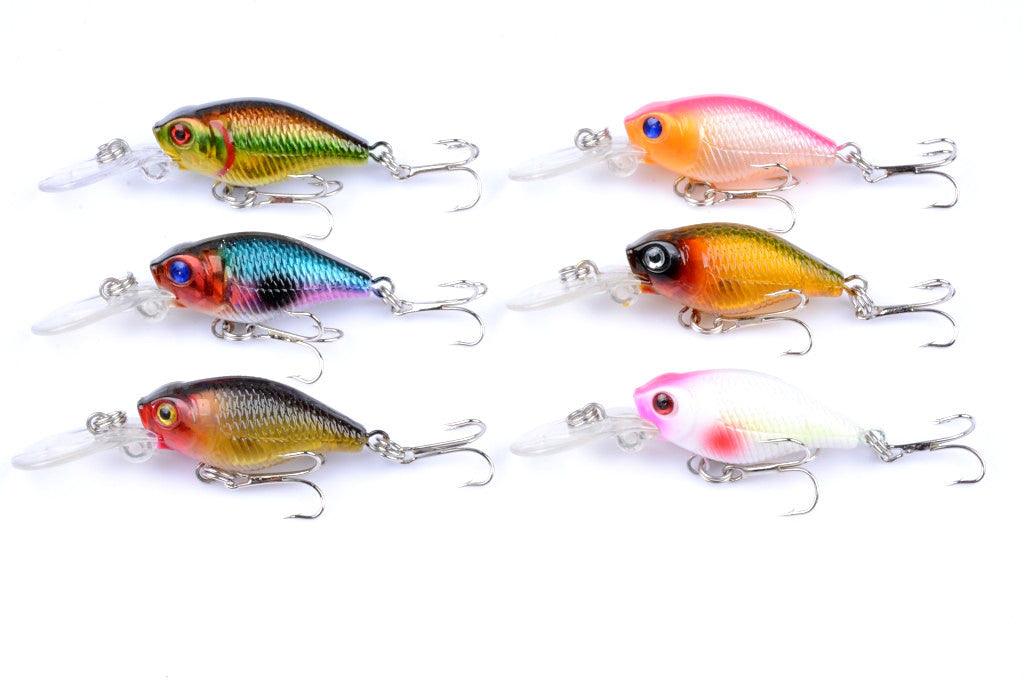 6x 6cm Popper Crank Bait Fishing Lure Lures Surface Tackle Saltwater - John Cootes