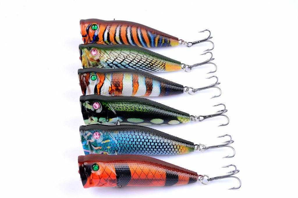 6X 7cm Popper Poppers Fishing Lure Lures Surface Tackle Fresh Saltwater - John Cootes