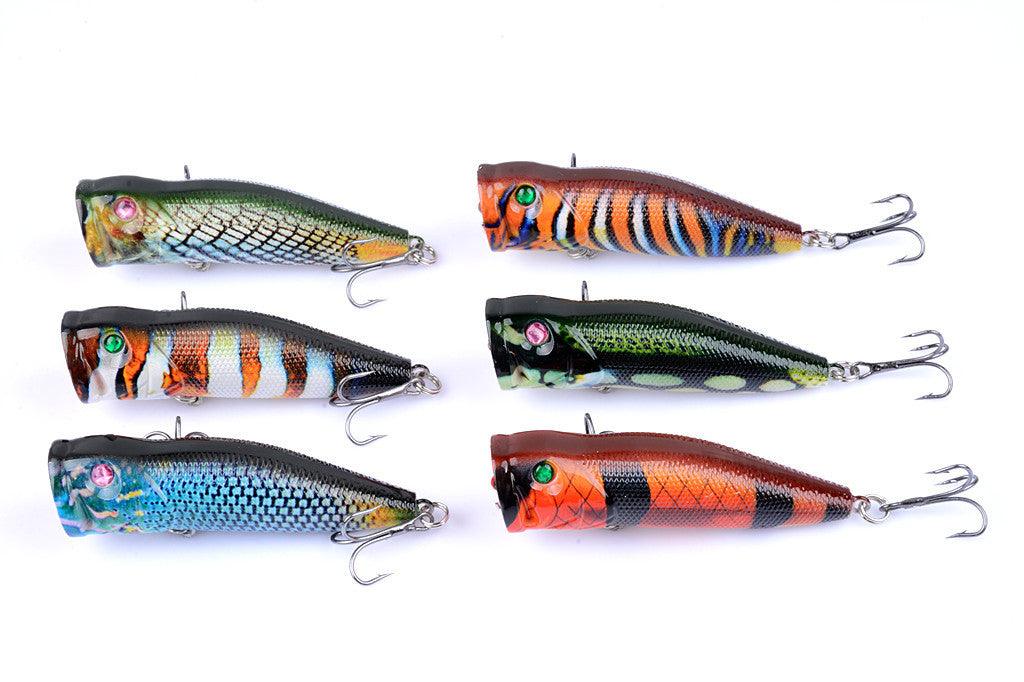 6X 7cm Popper Poppers Fishing Lure Lures Surface Tackle Fresh Saltwater - John Cootes