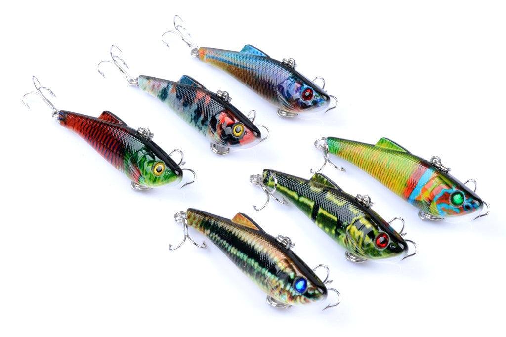 6x 7cm Vib Bait Fishing Lure Lures Hook Tackle Saltwater - John Cootes