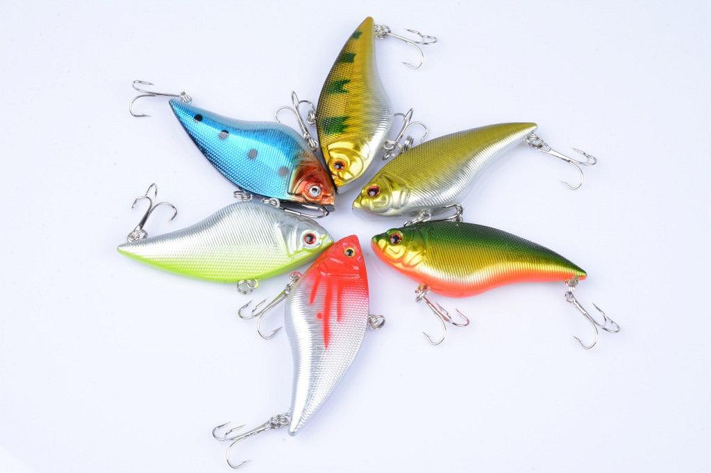 6x 7cm Vib Bait Fishing Lure Lures Hook Tackle Saltwater - John Cootes