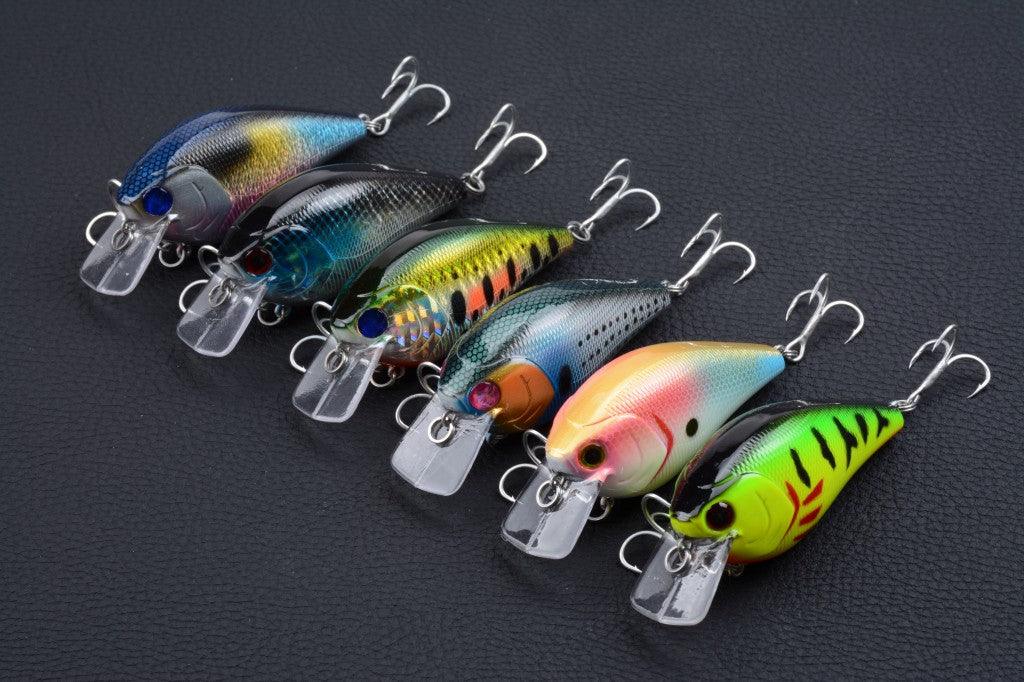 6x 8cm Popper Crank Bait Fishing Lure Lures Surface Tackle Saltwater - John Cootes