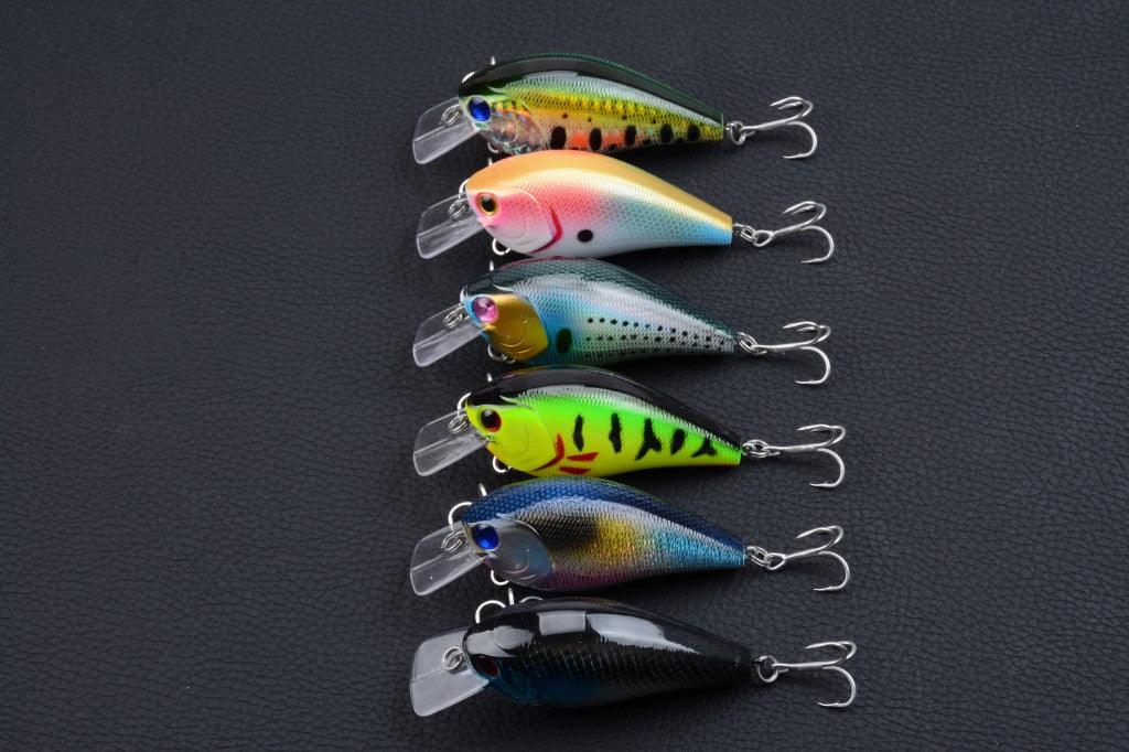 6x 8cm Popper Crank Bait Fishing Lure Lures Surface Tackle Saltwater - John Cootes